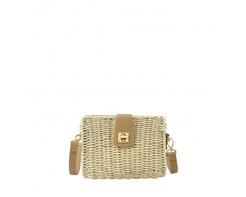 Bolso Bandolera De Hombro Pequeño Rafia Paja